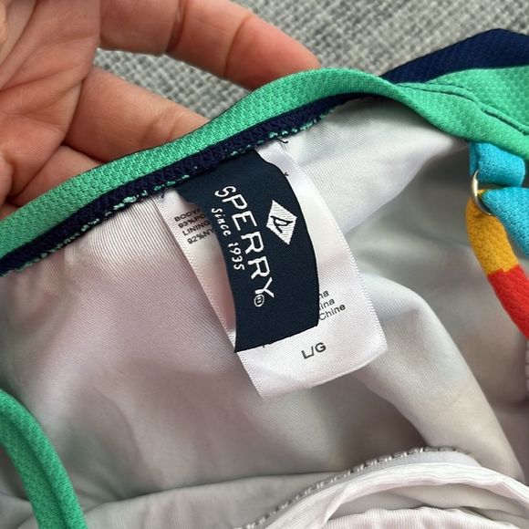 NWT!! Sperry Multicolor Striped One Piece Swimsuit - Picture 7 of 9
